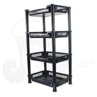 ราคา ชั้นวางของ 4 ชั้น พลาสติกสีดำ ขนาด กว้าง 41 5 ยาว 30 สูง 80 ซม (12590682378)