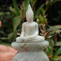 ราคา พระพุทธรูปแกะสลักหยกขาวอมเขียว หยกแท้ หยกพม่า งานสวยงาม พระแกะสลัก (18165265511)