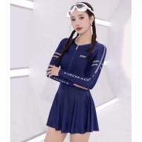 ราคา Speedo ชุดว่ายน้ำฤดูร้อนของผู้หญิงแบบอนุรักษ์นิยมกระโปรงคลุมหน้าท้องเข้ารูปชิ้นเดียวแบบสระว่ายน้ำฤดูใบไม้ผลิร้อนความรู้สึกสูงไซส์ใหญ่พิเศษ (20503915631)