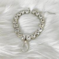 ราคา สร้อยคอไรน์สโตนสุดอลังการสำหรับผู้หญิงสร้อยคอจี้หยดน้ำกลมคริสตัลสร้อยโช้คเกอร์เครื่องประดับสำหรับงานเลี้ยงงานแต่งงาน (21170967960)
