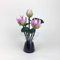 ราคา แจกันดอกบัวประดิษฐ์ ดอกบัวไหว้พระ แจกันดอกไม้พระ สวยเหมือนจริง (16579110379)