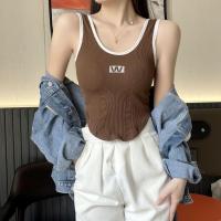 ราคา Love Angelเสื้อครอปหญิง2023โฟมในตัวเสื้อสายเดี่ยวแขนกุดไหมพรมร่องดีเทลชายเสื้อโค้ง 6619 (19639575345)