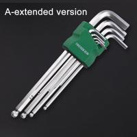 ราคา ประแจแอล ประแจหกเหลี่ยม ประแจแอล 9 ตัวชุด ประแจหกเหลี่ยมยาว ชุดประแจอัลเลน มีความแข็งสูง แรงบิดสูง ไม่ลื่นหลุดง่าย หกเหลี่ยมหัวบอล 9 ตัวชุด (20572266256)