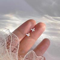 ราคา ต่างหูผีเสื้อรูปดอกไม้ขนาด17ไมล์สำหรับผู้หญิงต่างหูตุ้มหูเงินรูปดาวไม้กางเขนสีทองรูปคริสตัลเรียบง่ายเครื่องประดับอัญมณี (20799509822)