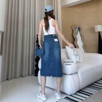 ราคา ɢᴏᴏᴅ ɢɪʀʟ กระโปรงยีนส์ยาว ผ่าหน้า ผ่าหลัง ผ่าข้าง ผ้าไม่ยืด เก็บทรง งานป้ายเกาหลี (20481400901)