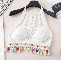 ราคา รวมเสื้อถัก เสื้อไหมพรมถักโครเชต์ ครอปผูกหลัง แบบสายผูกคอผูกหลัง มีฟองน้ำค่ะ งานสวยมากกก (18768999871)