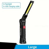 ราคา โคมไฟทำงานแบบชาร์จไฟได้ไฟฉาย LED แบบตะขอแขวนแม่เหล็กพร้อมแบตเตอรี่ในตัวไฟฉายซ่อมไฟฉายพกพาแบบ USB (21170229093)