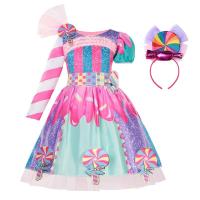 ราคา 2023 Sweet Lollipop Candy Kids Dress Carnival Party Little Girl Birthday Costume Fancy Rainbow Tutu Children Wedding Clothes by Hs2023 (19691850746)