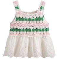 ราคา เสื้อกล้ามถักไหมพรม แต่งฉลุชายเสื้อ เสื้อถัก เสื้อทรงตุ๊กตาระบายชาย (19090696398)