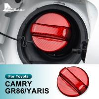 ราคา AIRSPEED คาร์บอนไฟเบอร์แท้สำหรับ Toyota Camry GR86 Yaris ถังน้ำมันอุปกรณ์ตกแต่งภายในรถสติกเกอร์อุปกรณ์ป้องกันฝาครอบถังน้ำมันสีดำ (19257470687)