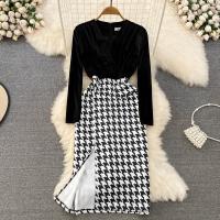 ราคา แฟชั่นสำหรับผู้หญิงปาร์ตี้คอวีแขนยาวเดรสวันพักผ่อนผ้ากำมะหยี่สีทองพิมพ์ลายเสือดาวคอวีแนววินเทจเซ็กซี่สไตล์เกาหลีแบบเข้ารูปชุดเดรสบอดี้คอนรัดรูปฤดูใบไม้ร่วงฤดูหนาว (20575384444)