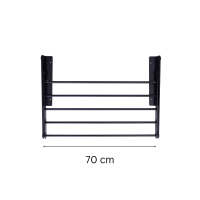 ราคา PFH ราวตากผ้าติดผนัง สีดำ พับเก็บได้ ขนาด 50 70 cm มินิมอล แต่งคอนโดสวย (4373930123)