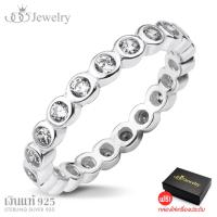 ราคา 555jewelry แหวน เงินแท้ ดีไซน์แหวนเพชรสวิส เครื่องประดับ แหวนผู้หญิง Sterling Silver 925 Fashion Jewelry Women Ring แหวน เงินแท้ฝังหุ้มเพชร CZ รอบวง รุ่น MD SLR063 (194932596)