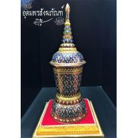 ราคา โกศ โกศเบญจรงค์ สีน้ำเงินลายพิกุล (1019768451)