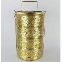 ราคา ปิ่นโตสี่ชั้น ทองเหลืองตอกลายใบโพธิ์ งานพรีเมี่ยม (6773876601)