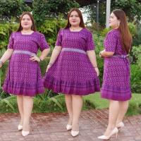 ราคา A003 รอบอก48 ทุกชุด ชุดเดรสผ้าไทยพื้นเมืองคนอ้วน ชุดผ้าฝ้ายพิมพ์ลายไทย ชุดผ้าไทยประยุกต์สาวอวบ ชุดทำงานผ้าไทย ชุดคุณครู (20687649049)