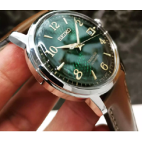ราคา คุณภาพดี จัดส่งรวดเร็ว นาฬิกาผู้ชายของแท้นาฬิกา Seiko Presage Cocktail Time Mojito ผลิตในประเทศญี่ปุ่นหน้าปัดสีเขียวอัตโนมัตินาฬิกาสายหนังสีน้ำตาล SEIKO (20928880292)