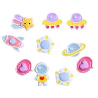 ราคา Romaine 10ชิ้นโบว์ติดผมที่มีเสน่ห์น่ารักยานอวกาศดาวดวงจันทร์แบนเครื่องประดับด้านหลังมินิตู้เย็น DIY ของตกแต่งเคส Aksesoris Resin ปาร์ตี้ของขวัญเรซิ่นเสน่ห์ดาว (20365317961)