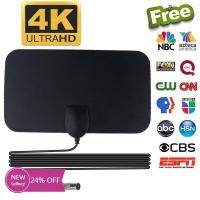 ราคา เสาอากาศทีวีดิจิตอล4K 25 DBกล่องทีวี DTV HD รับสัญญาณสูง50ไมล์บูสเตอร์ใช้งานในอาคารแบบ HD ปลั๊ก EU (15130550258)