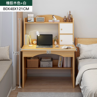 ราคา โต๊ะทำงาน โต๊ะคอมพิวเตอร์ โต๊ะเขียนหนังสือ โต๊ะคอมพิมเตอร์พร้อมชั้นวาง โต๊ะไม้มินิมอล (19753369350)