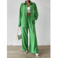 ราคา ชุดสูทลำลอง2ชิ้นสำหรับผู้หญิงชุดสูทเสื้อคอปก กางเกงขายาวทรงหลวมสำหรับฤดูใบไม้ผลิและฤดูใบไม้ร่วง (20891866130)