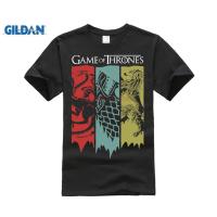 ราคา ย้อนยุคGildan เสื้อยืดผ้าฝ้าย 100 พิมพ์ลาย Game Of tshirt Thrones fan Movie House Stark Targaryen lannister 80S แฟชั่นคS 5XL (18073919169)