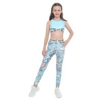 ราคา ชุดเสื้อครอปสำหรับเด็ก10ถึง12แขนกุดสำหรับเด็กผู้หญิงชุดเล่นกีฬาโยคะเสื้อครอปท็อปกางเกงผ้ายืดเอวสูงชุดวอร์มใส่ออกกำลังกายเสื้อผ้าใส่ไปยิมเสื้อผ้ากีฬาสำหรับเด็กผู้หญิง (19659011530)