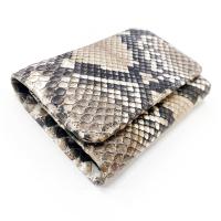 ราคา กระเป๋าหนังงูแท้ สวยงาม Pretty Cool กระเป๋าหนังงู 3 พับ ลายของงูเด่นชัดมาก หนังงูเต็มใบ ซับในเป็นหนังวัว (20166864140)