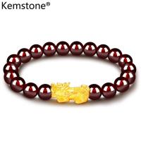 ราคา Kemstone ลูกปัดหยกสีแดงปี่เซียะสร้อยข้อมือฤดูใบไม้ผลิสำหรับหญิงเครื่องประดับคลาสสิกหดได้ (13841076705)