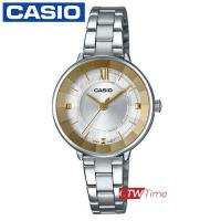 ราคา CASIO Standard นาฬิกาข้อมือผู้หญิง สายสแตนเลส รุ่น LTP E163D (2203368228)