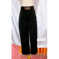 ราคา กางเกงผ้าฮานาโกะ กางเกงขากระบอกกลาง กางเกงเอวสูง รุ่นหัวโซ่ S 2XL (13087662517)