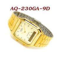 ราคา ของแท้100 คาสิโอ นาฬิกาข้อมือ Casio Standard รุ่น AQ 230GA 9D Gold CMG ประกัน1ปี ร้าน Time4You T4U (967444850)