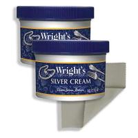 ราคา Wrights Silver Cleaner and Polish Cream 8 Ounce 2 Pack with Polishing Cloth Ammonia Free Gently Clean and Remove Tarnish without Scratching (20594610263)