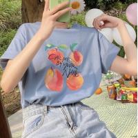 ราคา พร้อมส่ง เสื้อยืดแขนสั้น ลายลูกพีช No 121 (7456066083)