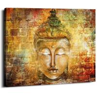 ราคา DAXIPRI รูปปั้นพระพุทธรูปสีเหลืองศิลปะบนผนังโปสเตอร์แบบเซนย้อนยุคห้องนั่งเล่นการตกแต่งบ้านที่ทันสมัยภาพพิมพ์ผ้าใบห้องนอนจิตรกรรมฝาผนังดอกบัวภาพแขวนตกแต่งแผง X1ขนาด30X40นิ้วไอเดียของขวัญ (2104778011)