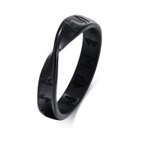 ราคา Vnox 4MM Silver Black Plated Stainless Steel Tyre Ring For Men Twisted Mobius Finger Band With Viking Runes Jewelry (15221640240)