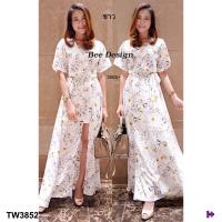 ราคา TW3852 จั้มสูทก้านแก้ว ผูกเอวข้าง ลายดอก จั้มสูทก้านแก้ว ผูกเอว ลายดอก (635720399)