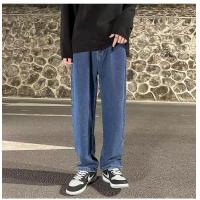 ราคา กางเกงวินเทจชาย ยีนส์ผู้ชายขากระบอก เนื้อผ้ายีนส์ล้างน้ำ ทรงหลวม วินเทจชาย กางเกงยีนขากระบอก กางเกงยีนส์ชาย (18736209472)