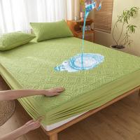 ราคา สีทึบผ้าปูที่นอนกันน้ำขนาดควีนไซส์ คิงส์ที่คลุมเตียงเดี่ยวผ้าคลุมที่นอนกันน้ำผ้าปูที่นอน90X200ซม 120X200ซม 140X200ซม 150X200ซม 160X200ซม 180X200 220x200cm (18489340349)