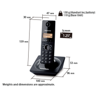 ราคา PANASONIC โทรศัพท์ไร้สาย รุ่น KX TG1711BX คละสี ไทยมาร์ท THAIMART (19050072645)