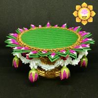 ราคา พานร้อยอุบะ พานรองกลีบผกา พานโตก ขนาด10 12 14 16 18 20cm (7543247902)