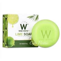 ราคา ถูกสุด ของแท้ ส่งไว W LIME SOAP สบู่มะนาว วิ้งไวท์ WinkWhite Lime Soap สบู่มะนาว 80g สบู่อาบน้ำ ระเบิดขี้ไคล ไม่กัดผิว เผยผิวใส (16564751394)