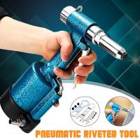 ราคา 1 4 Pneumatic Air Riveter Hydraulic Tool Pop Rivet Riveting Gun Garage Tool Set (20720638220)