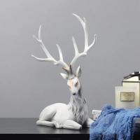 ราคา รูปปั้นกวางเรนเดียร์รูปปั้นกวางคุณภาพสูงเรซิ่นรูปแกะสลัก ELK การตกแต่งบ้านหรูสำหรับห้องนั่งเล่นของตกแต่งโต๊ะนอร์ดิกใหม่ (20572062699)