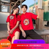 ราคา ชุดราชวงศ์ถังทรงหลวมสไตล์จีนเสื้อผู้ชายกี่เพ้าประยุกต์กระโปรงสาวน้อยถ่ายภาพชุดการแสดงบนเวทีคู่รักสีแดง (21269722082)