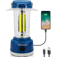 ราคา Durapower LED Camping Lantern Rechargeable Bright 5000 Lumen 5 Modes 6000 mAh Power Bank IP44 Waterproof Lantern for Hurricane Emergency Power Outages Home blue (20686713562)