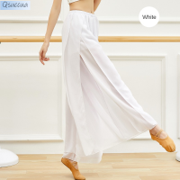 ราคา กางเกงเต้นรำคลาสสิกพลิ้วไหวกางเกงผ้าชีฟองสองชั้นทรงหลวมพร้อมผ่าข้างเซ็กซี่ชุดเต้นรำพื้นบ้านสีแดง (19307083791)