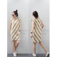 ราคา เดรสไหมพรมคอกลมแขนกุด แต่งลายขวาง รุ่นนี้หน้ารักมากๆคะ ผ้าเนื้อดี ผ้าทิ้งตัวสวย ใส่สบาย (20585674928)