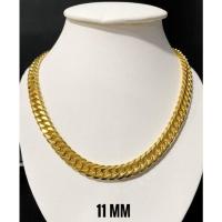 ราคา 634 สร้อยคอสแตนเลสแท้ กว้าง9 11 13mm สีGold สร้อยคอHiphop สร้อยคอแฟชั่น สร้อยเลสทอง ไม่ลอกไม่ดำใส่อาบน้ำได้ ไม่ลอก ไม่ดำ (17125056575)