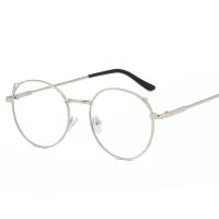 ราคา ใหม่ย้อนยุคหูแมวตกแต่งกรอบกลมกระจกแบน แว่นตาทรงเหลี่ยมโลหะทรงเหลี่ยม แว่นตาคอมพิวเตอร์ป้องกันแสงสีฟ้า (19826367538)